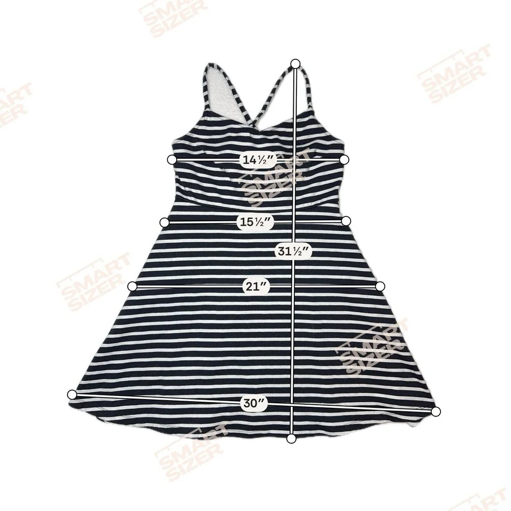 Old Navy Dress Size S Sleeveless Black White Striped Fit and Flare Scoop Neck